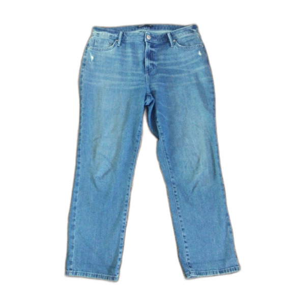 Simply Vera Mid Rise Stretch Cropped Sz 12 Women's Ankle Jeans - Picture 1 of 4